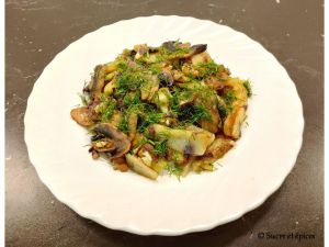 Recette Pommes de terre sautées aux champignons