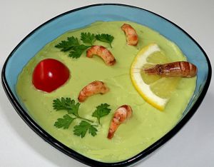 Recette Crème d'Avocat aux Crevettes grises