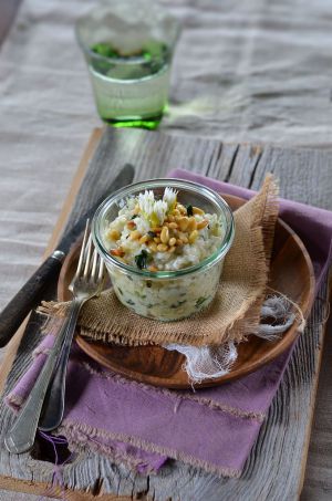 Recette Risotto à l’ail des ours et parmesan