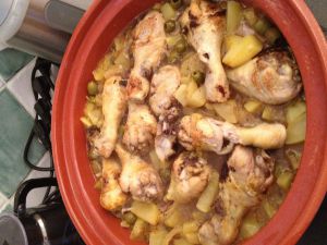 Recette Tajine aux poulets olives citrons