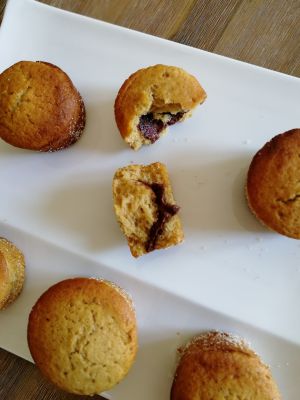 Recette Doffins (mi muffins/mi donuts) - fourrés à la pâte à tartiner