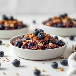 Recette Overnight Blueberry Baked Oatmeal