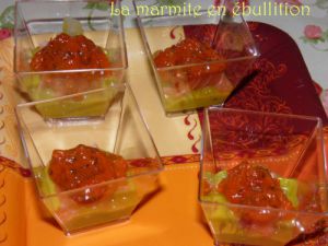 Recette Verrines avocat/saumon/tomates