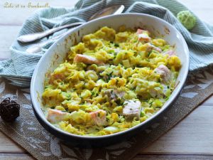Recette One pot pasta aux poireaux & saumon au four