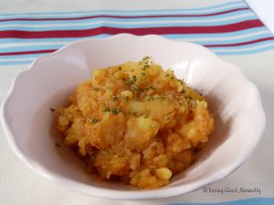 Recette Purée de Pâtisson et pommes de terre #vegan