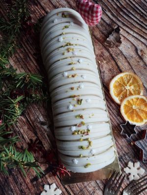 Recette Ma Buche de Noel pistache framboises #facile à faire