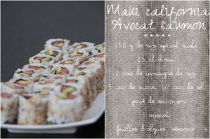 Recette Maki california avocat saumon