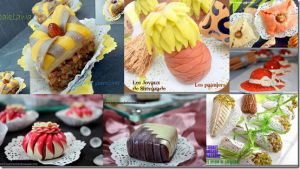 Recette Gâteaux algériens / préparation et coloration de la pâte pour gâteaux au miel en photos