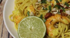 Recette Linguine aux crevettes & lait de coco