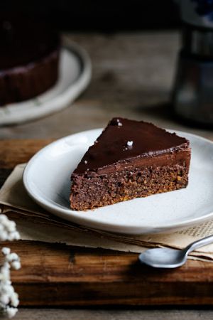 Recette Gâteau fondant à l'amande et crémeux chocolat