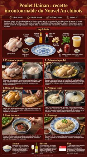 Recette Poulet Hainan : recette incontournable du Nouvel An chinois