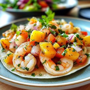 Recette Tacos Crevettes Mangue : Recette Facile et Savoureuse