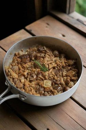 Recette Poêlée forestière aux champignons et châtaignes