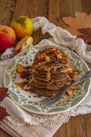 Recette Pancakes aux pommes caramélisées, sarrasin et cannelle (vegan&sans gluten)