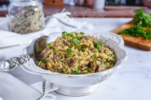 Recette Pilaf de Riz Sauvage aux Champignons