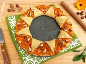 Recette Tarte soleil butternut, sauge et noisette