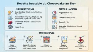 Recette Cheesecake skyr recette : le dessert allégé inratable