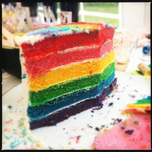 Recette Blue layer cake et rainbow cake