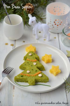 Recette Polenta "sapin" parce que Noël c'est aussi pour les enfants!! ;) #Noël vegan