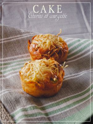 Recette Mini-cake chorizo et courgette