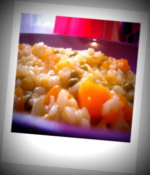 Recette Risotto potiron et petits pois