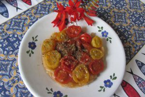 Recette Tatins de tomates cerises au caramel balsamique