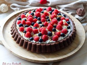 Recette Tarte renversée chocolat & fruits rouges