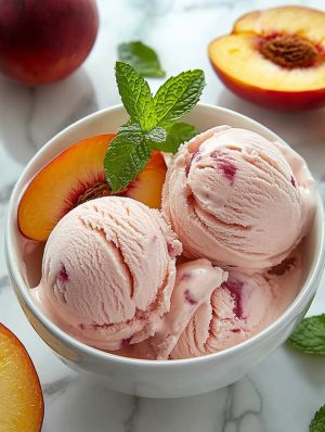 Recette Glace Pêche Crémeuse