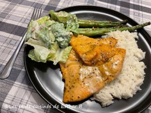 Recette Filet de saumon au miel et à la moutarde de Dijon