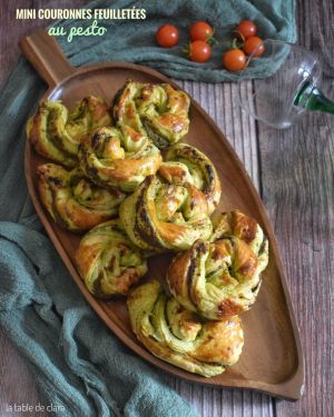 Recette Mini couronnes feuilletées au pesto