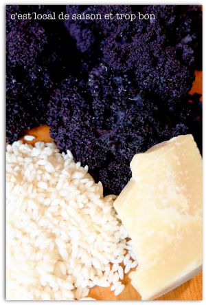 Recette Risotto au chou kale violet