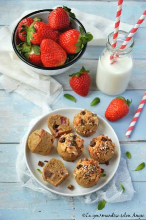 Recette Muffins à la fraise #vegan #sansgluten