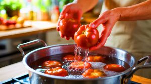 Recette L’astuce qui permet d’éplucher les tomates sans effort en 10 secondes