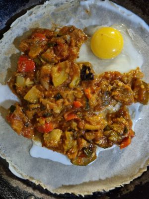 Recette Crêpe fourrée façon shakshuka