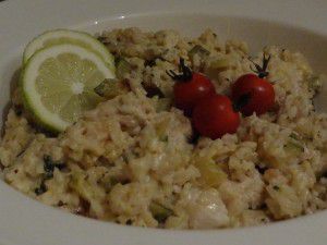 Recette Risotto aux courgettes et poulet au citron