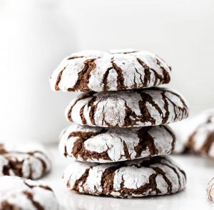 Recette Chocolate Peppermint Crinkle Cookies