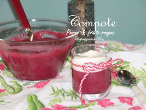 Recette Compote de poires fruits rouges