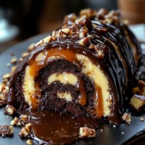 Recette Gâteau roulé au chocolat et caramel fondant : la recette facile pour un dessert gourmand et irrésistible