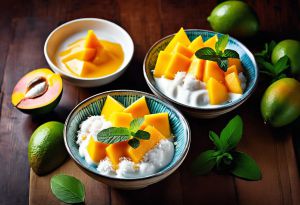 Recette Crème de coco et mangue caramélisée : un dessert exotique savoureux