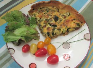 Recette Tarte aux courgettes et au bacon