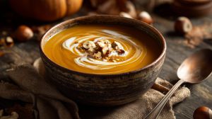 Recette Velouté de potimarron aux noisettes