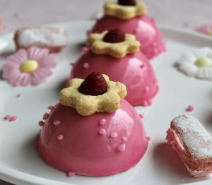 Recette Entremets printaniers aux Biscuits Roses et Framboises