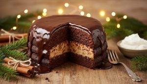 Recette Cake fondant au chocolat et marron : le dessert de Noël parfait, prêt en 10 minutes et à préparer la veille