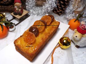 Recette Cake de Noël aux clémentines confites et aux marrons glacés sur une base de Stéphane Glacier