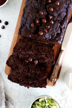 Recette Cake chocolat courgette healthy (Zucchini bread au chocolat)
