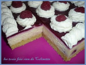 Recette Entremet framboises/pistaches/chocolat blanc