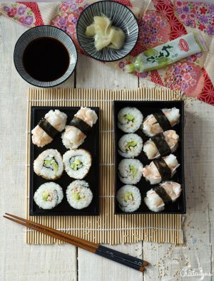 Recette Makis et Sushis avocat-crevettes