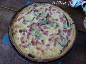 Recette Quiche courgette et lardons