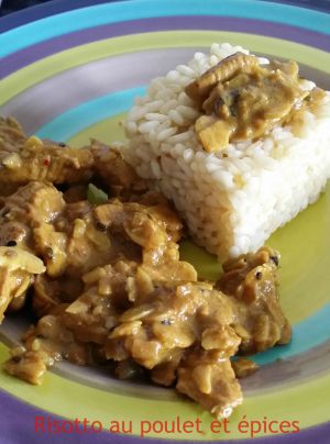 Recette Risotto destructuré au poulet et épices