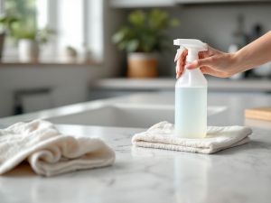 Recette Entretenir un plan de travail en stratifié avec produit neutre et microfibre